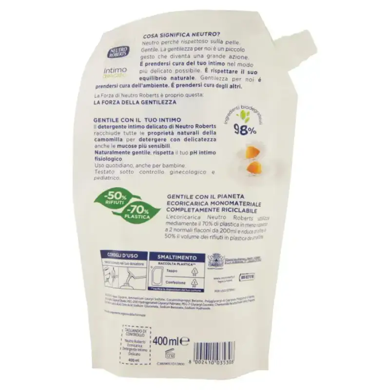 Neutro Roberts Detergent Intim Antibacterian cu Extract de Musetel 400 ml Bax 8 buc.